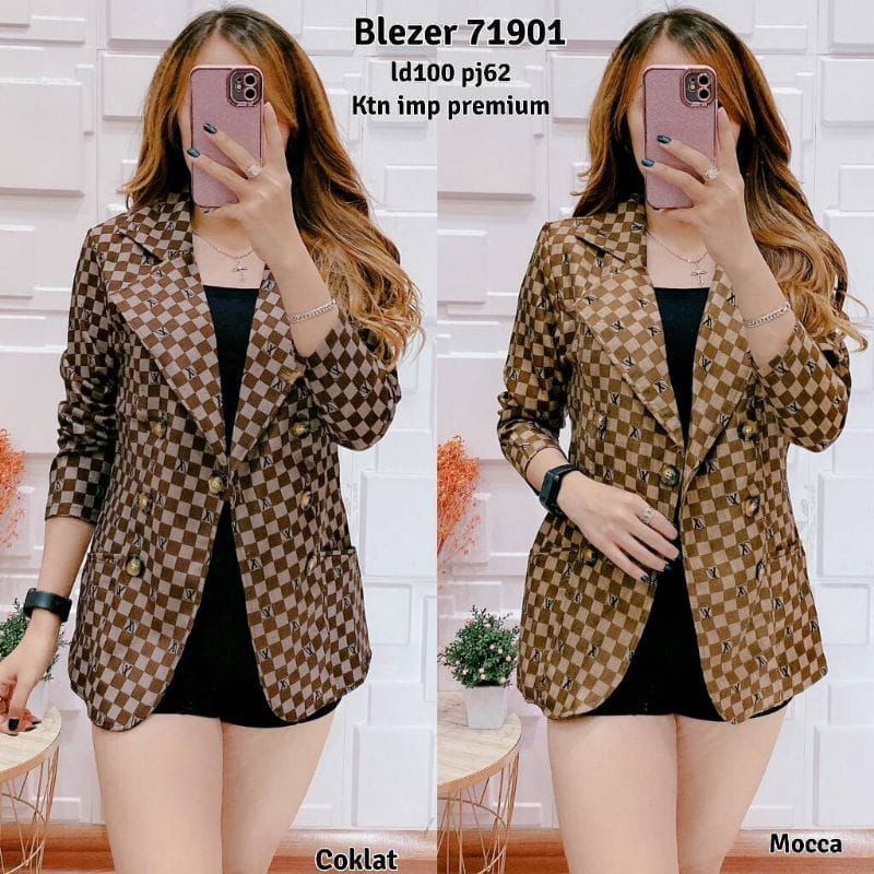 BLAZER WANITA MOTIF MIX PREMIUM VIRAL / BLAZER KANTOR WANITA KEKINIAN