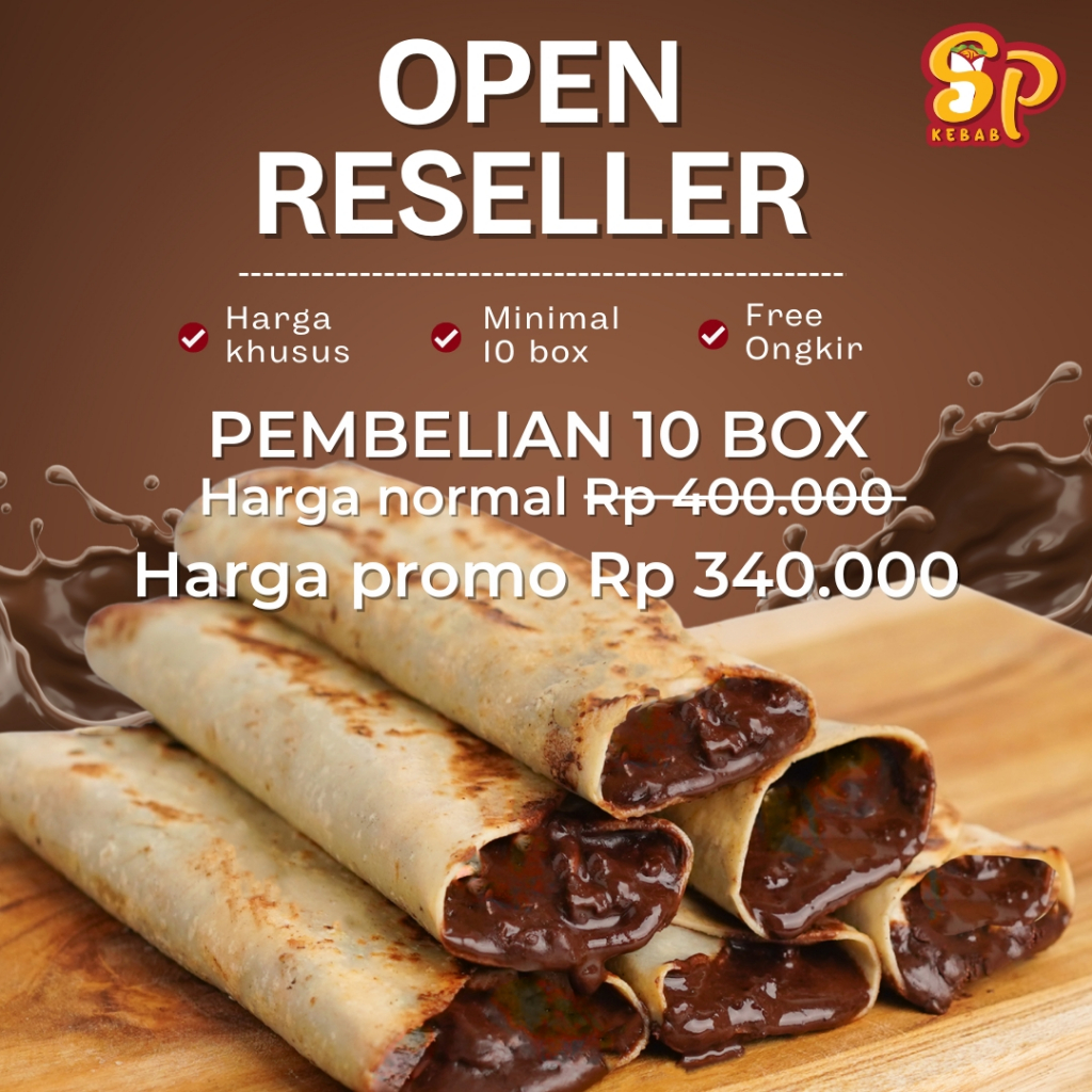 KEBAB FROZEN TERLARIS RESELLER 10BOX KEBAB COKLAT , SPKEBAB COKLAT CRUNCHY LUMER MARSMELLOW 10BOX, K