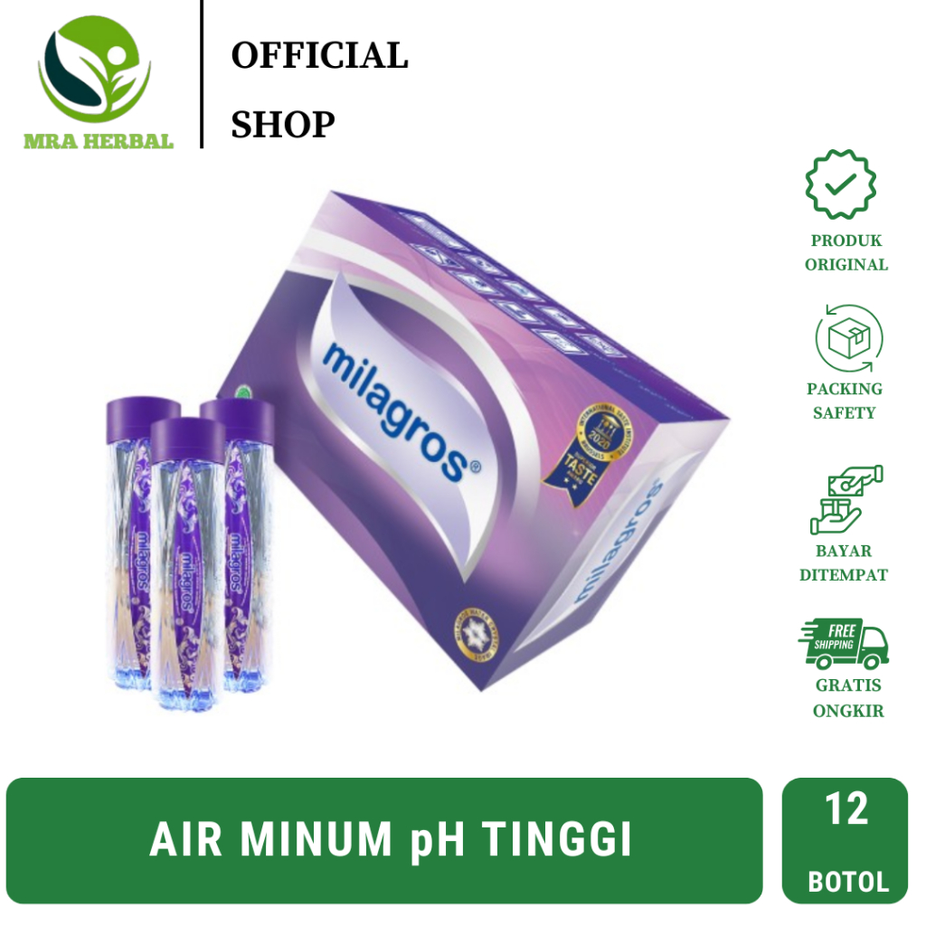 Air Mineral Alkali PH Tinggi Milagross 1 DUS
