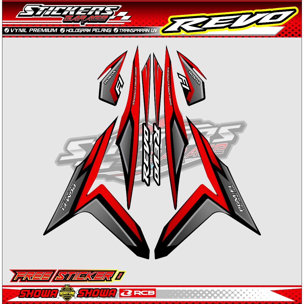 STRIPING VARIASI HONDA REVO X / STIKER LIST MOTOR HONDA REVO X