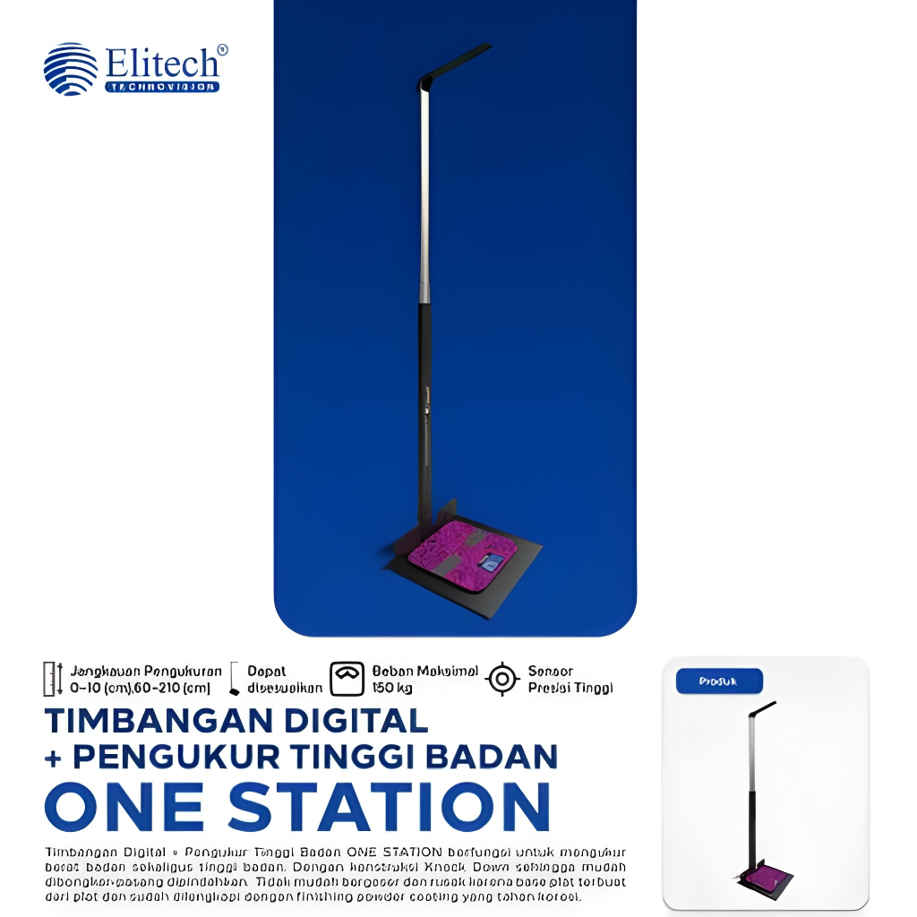 Elitech Timbangan Digital+ Pengukur Tinggi Badan One Station