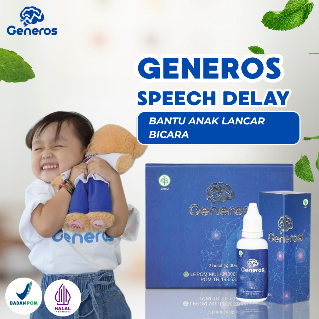 Generos Vitamin Otak Anak 100% Ori Atasi Terlambat Bicara Autis ADHD