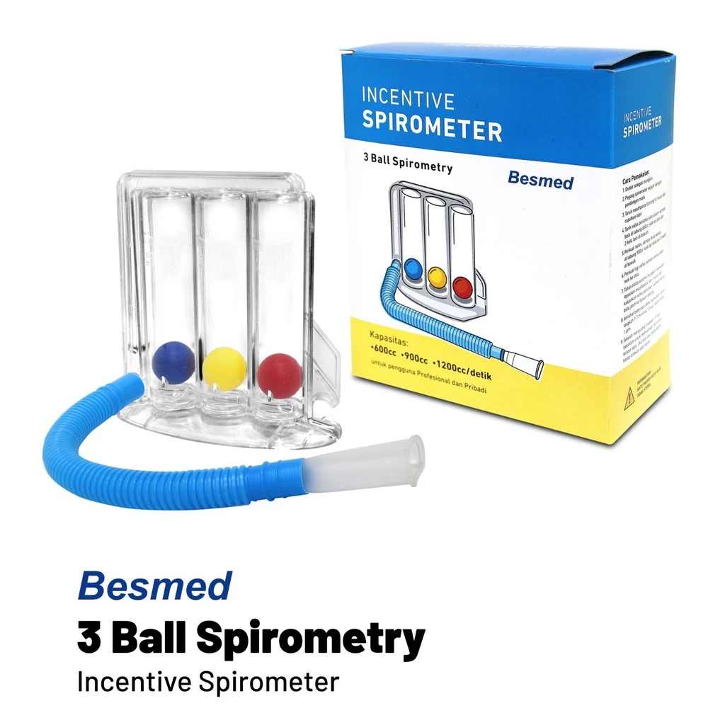 Onemed Spirometer 3 Ball Spirometri Alat Latihan Pernapasan Besmed