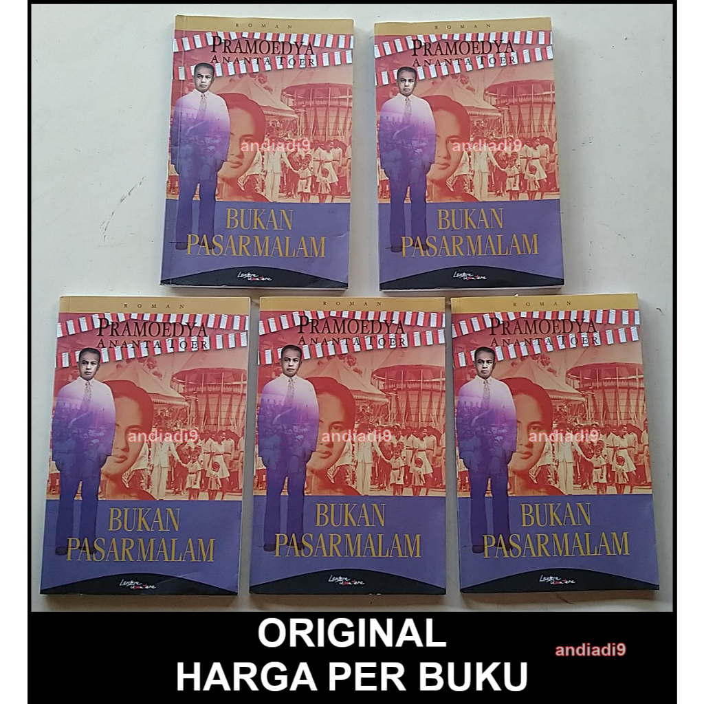 BUKU ROMAN PRAMOEDYA ANANTA TOER BUKAN PASAR MALAM ORIGINAL ASLI BEKAS PERPUSTAKAAN