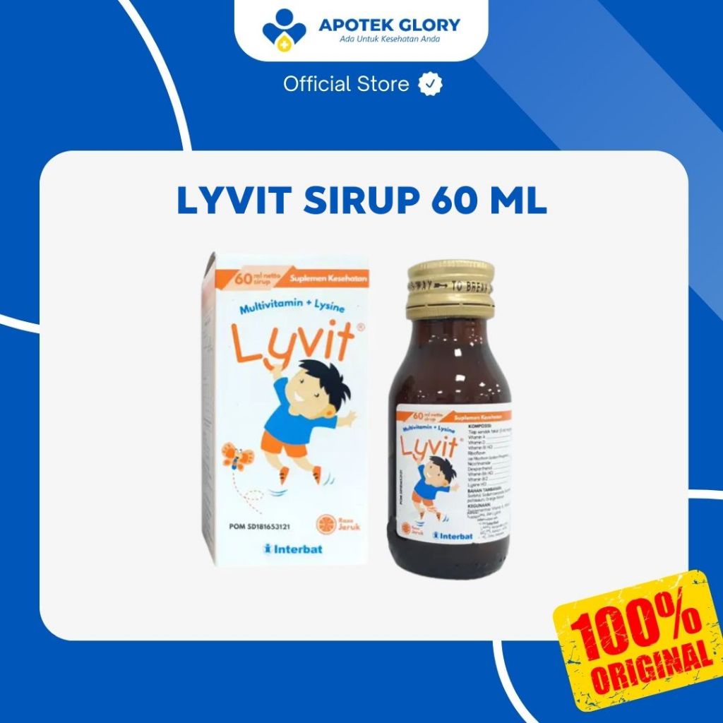 LYVIT SIRUP MULTIVITAMIN+LYSINE 60 ML RASA JERUK