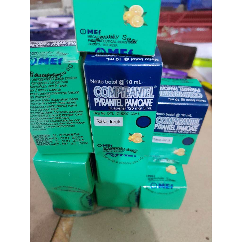 Compyrantel 125mg Sirup 10ml Mef - Pyrantel Pamoate / Obat Cacing