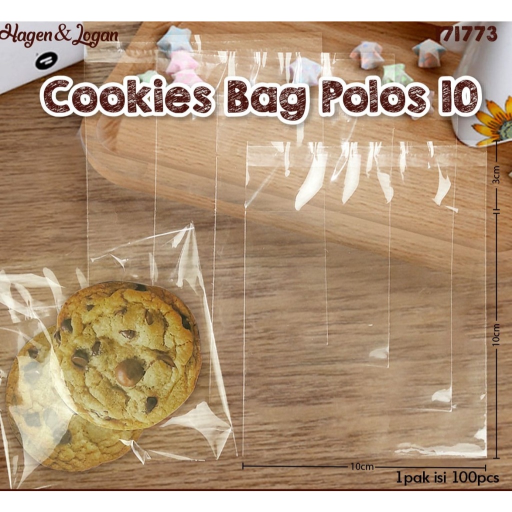 PLASTIK OPP ISI 100LBR BENING DENGAN SEAL PEREKAT U/ COOKIES ROTI/ COOKIES BAG POLOS / PLASTIK COOKI