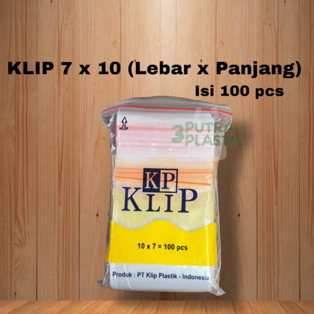 Plastik Klip 7x10 / 10x7 merk KP / Plastik Klip serbaguna