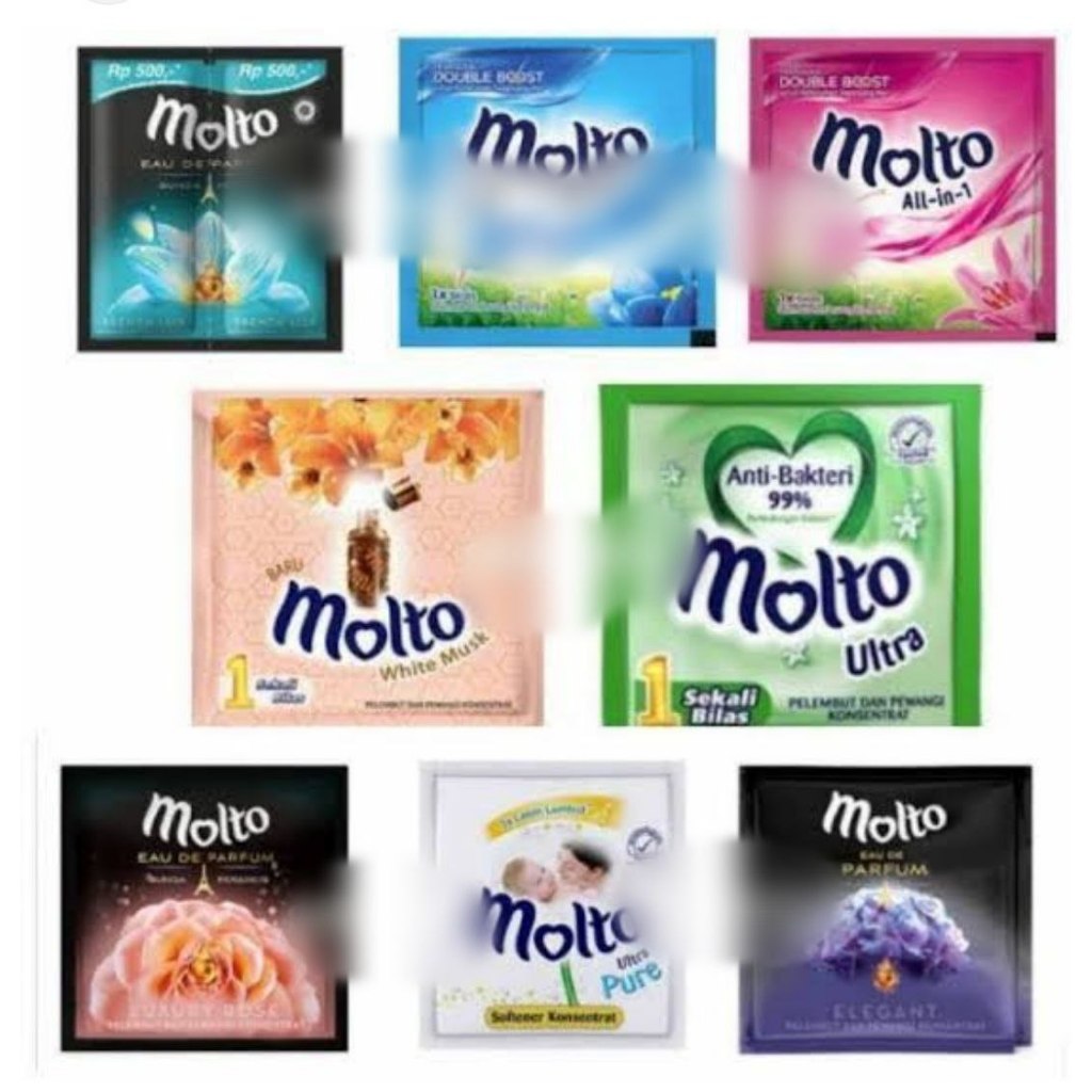 Molto Pewangi dan Pelembut Pakaian Sachet 1 Pcs @8 ml Varian aroma - Molto Elegant