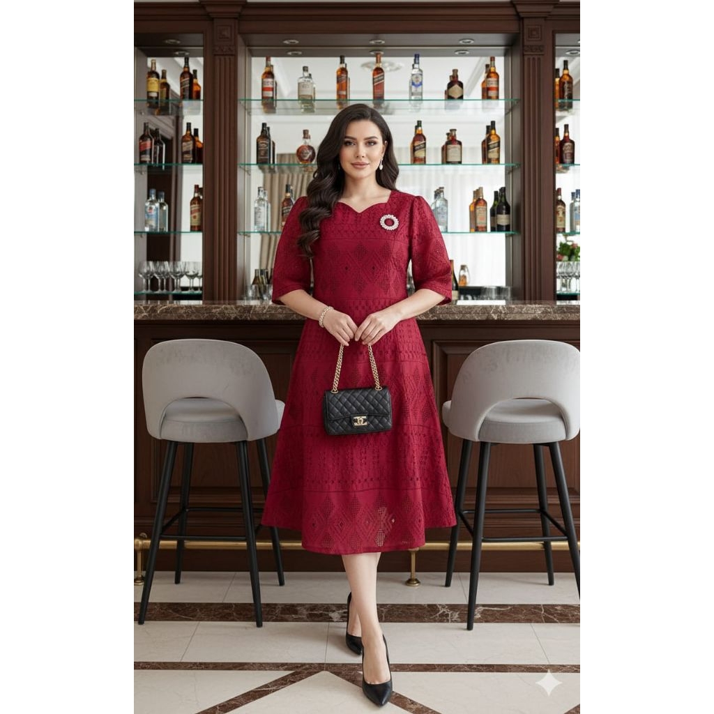 DRESS KATUN BOLONG PREMIUM