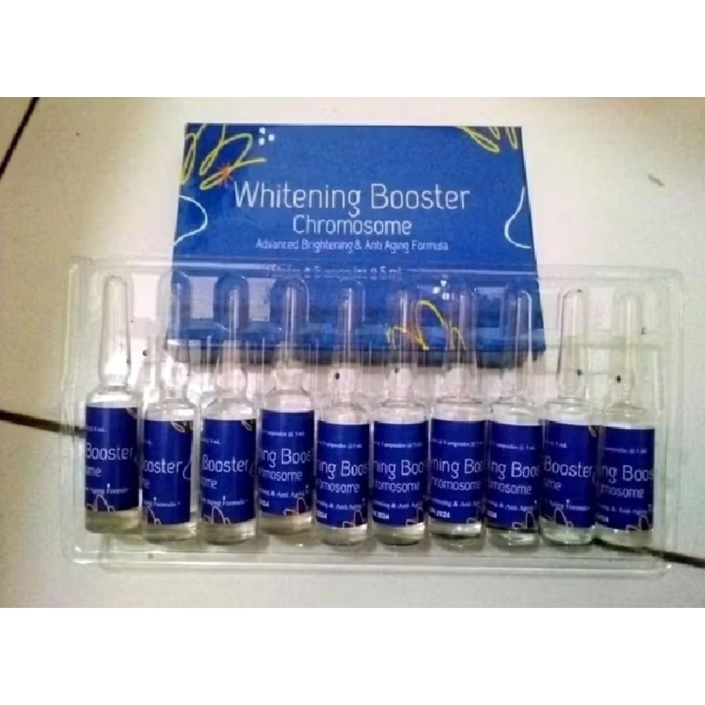 suntik pemutih skin booster biru isi 10 ampule Tampa box 100%original