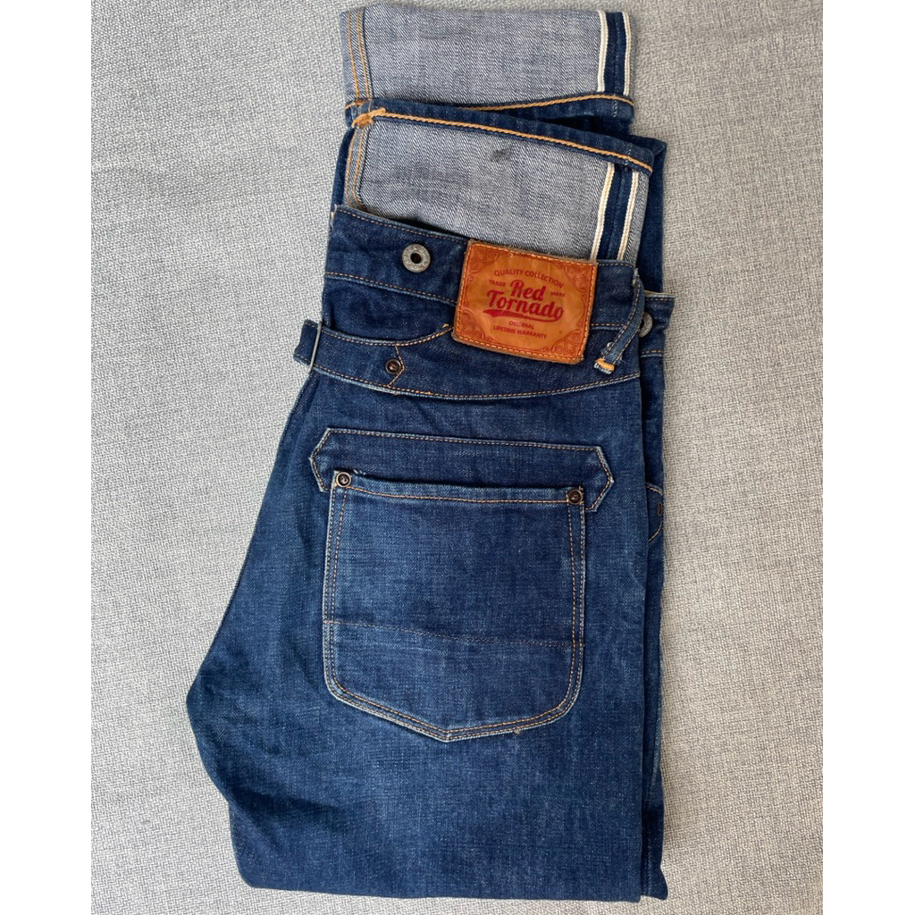 Red Tornado Repro Rising Sun Blacksmith Buckle Back Cinch Back Selvedge Denim Jeans not Momotaro Iro