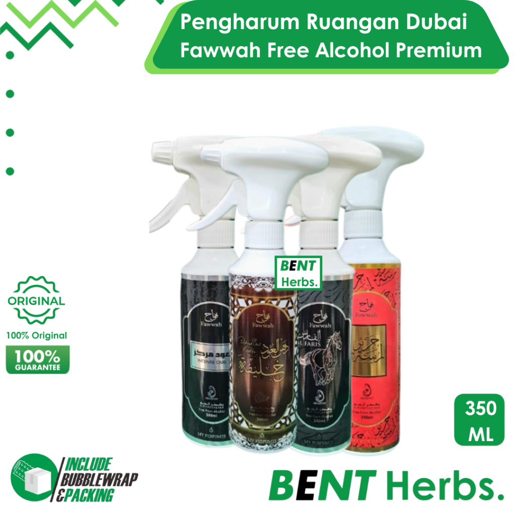 Pengharum Ruangan Fawwah Asli Dubai My Perfumes  350 ML  NON ALKOHOL Parfum Sejadah Gordeng Sofa Kas