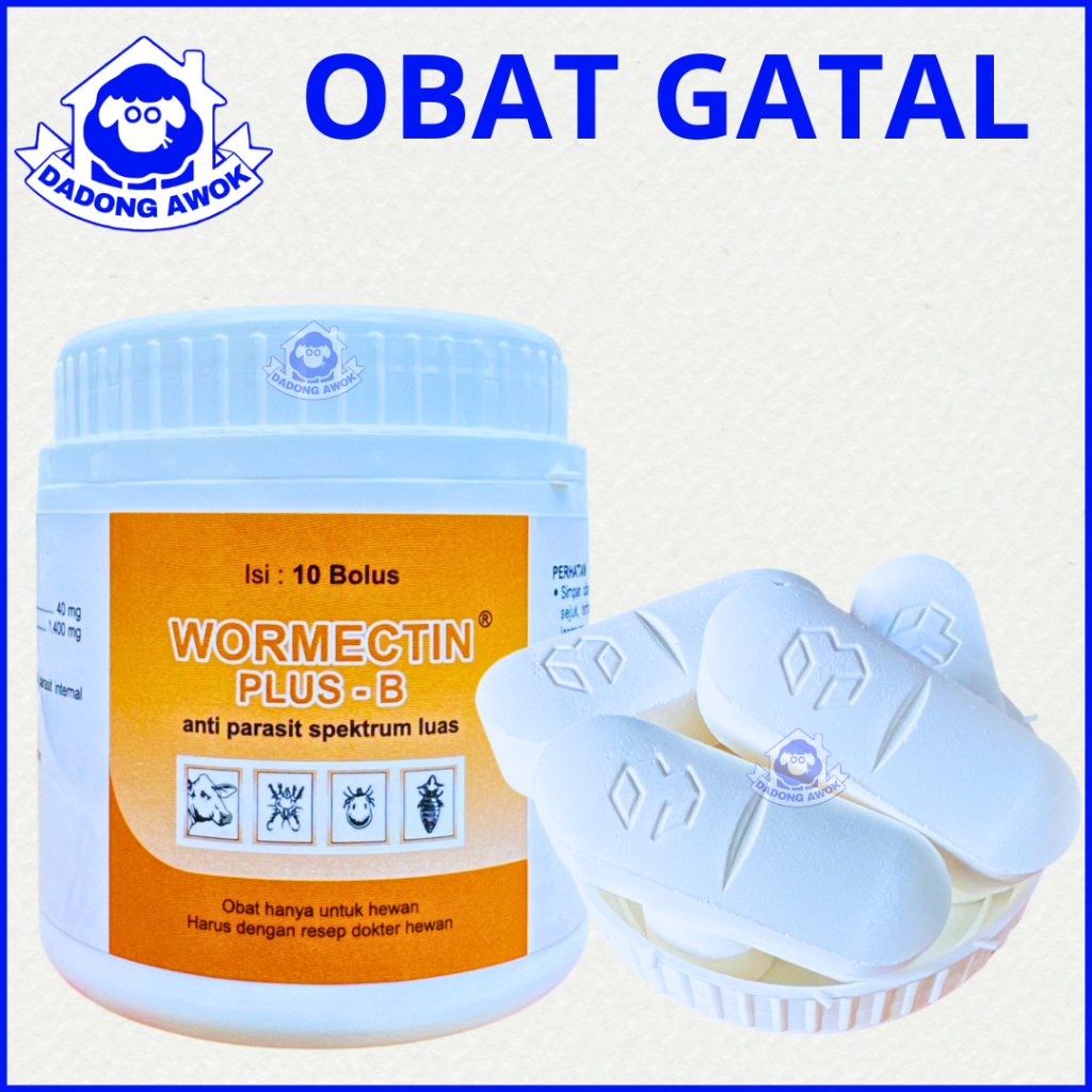 WORMECTIN Bolus, WORMEKTIN oral, WORMEXTIN PLUS B - Obat gatal Gudik Kutu Caplax parasit kambing