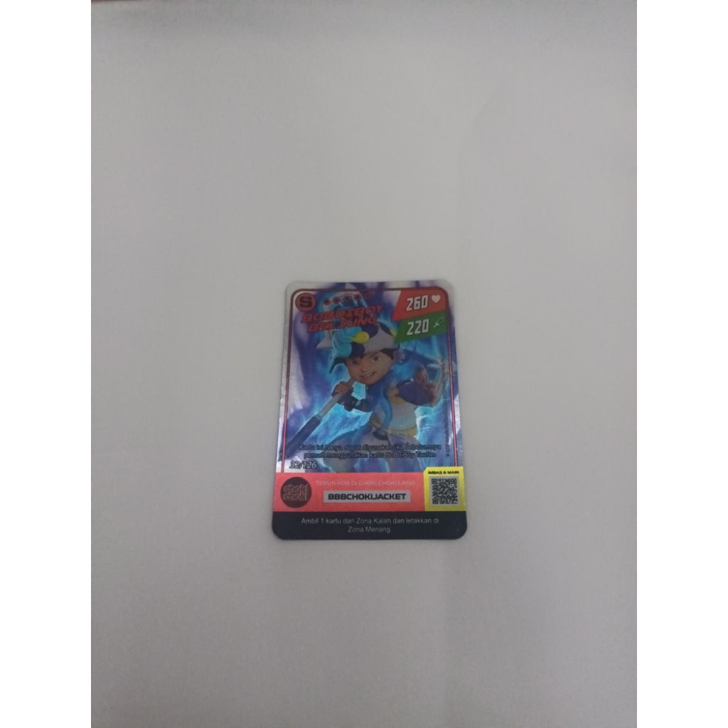 Kartu Choki Choki Boboiboy Secret (SR) dan (AR)