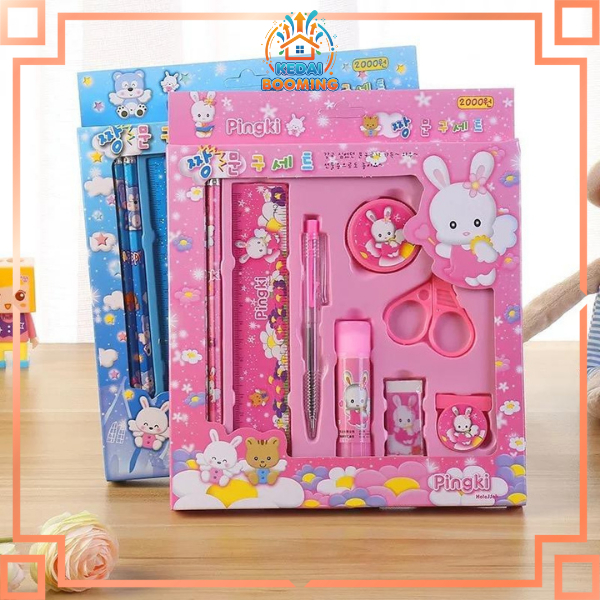 2009 Pencil Set 9 In 1 Alat Tulis Sekolah Anak Lengkap