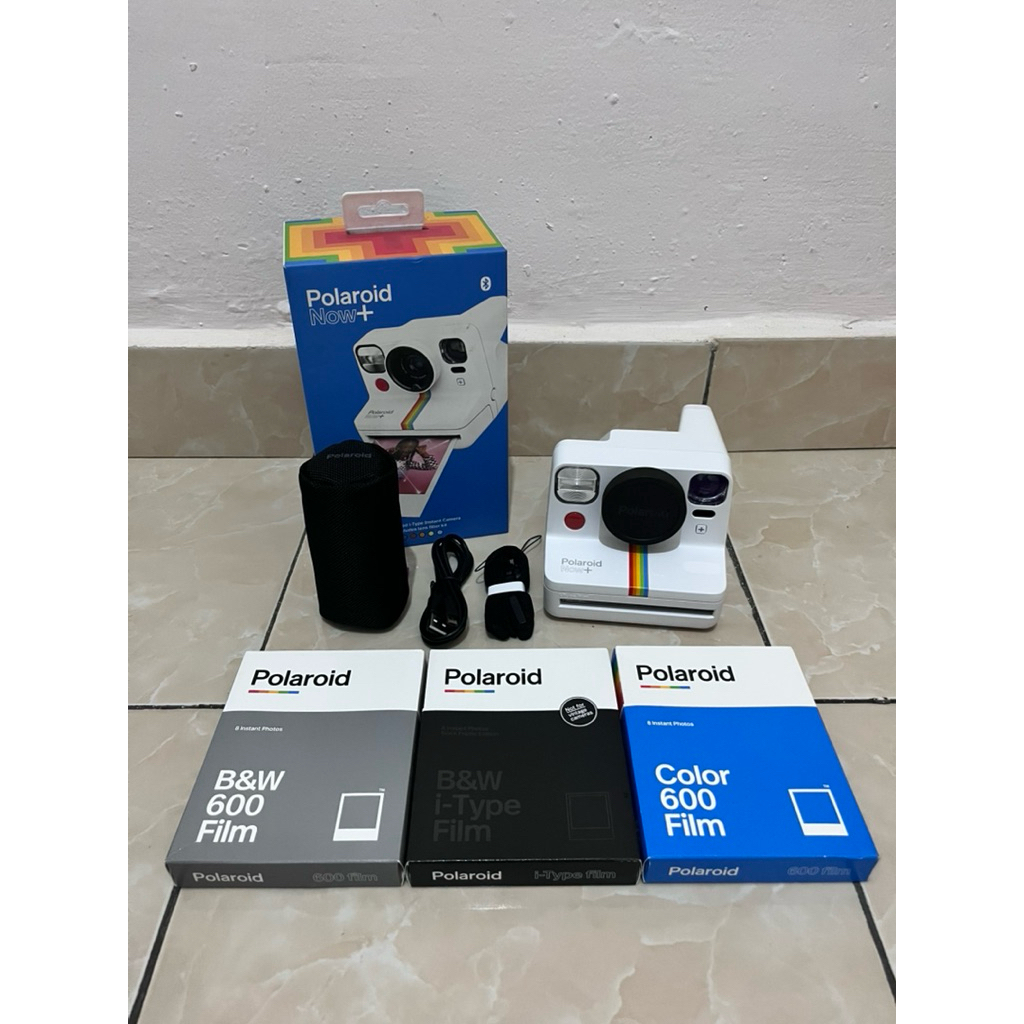 Polaroid Now+ i-Type Instan Camera, Polaroid Color 600 Film, Polaroid B&W i-Type Film, Polaroid B&W 