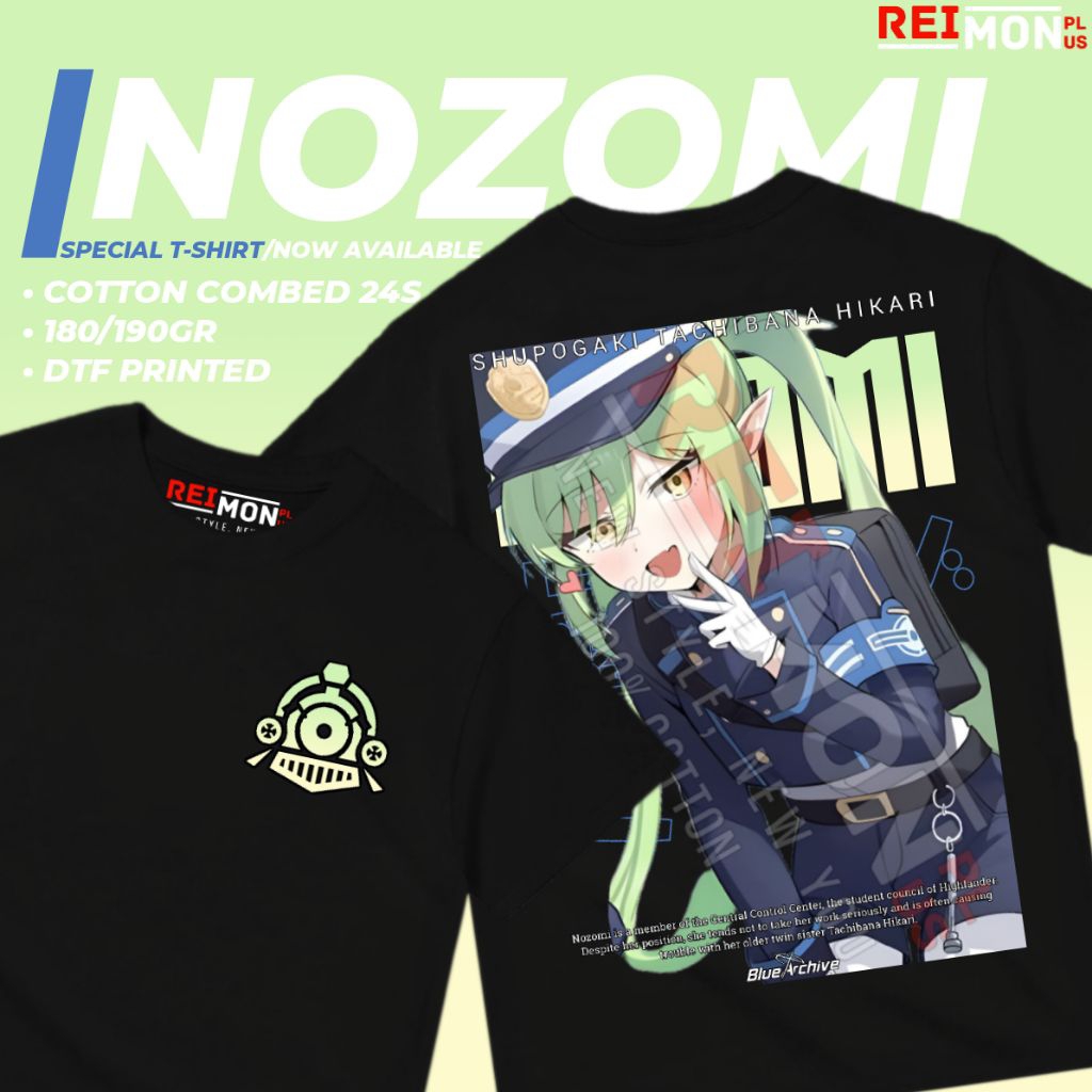 T-Shirt / Kaos Baju Game Tachibana Nozomi Blue Archive