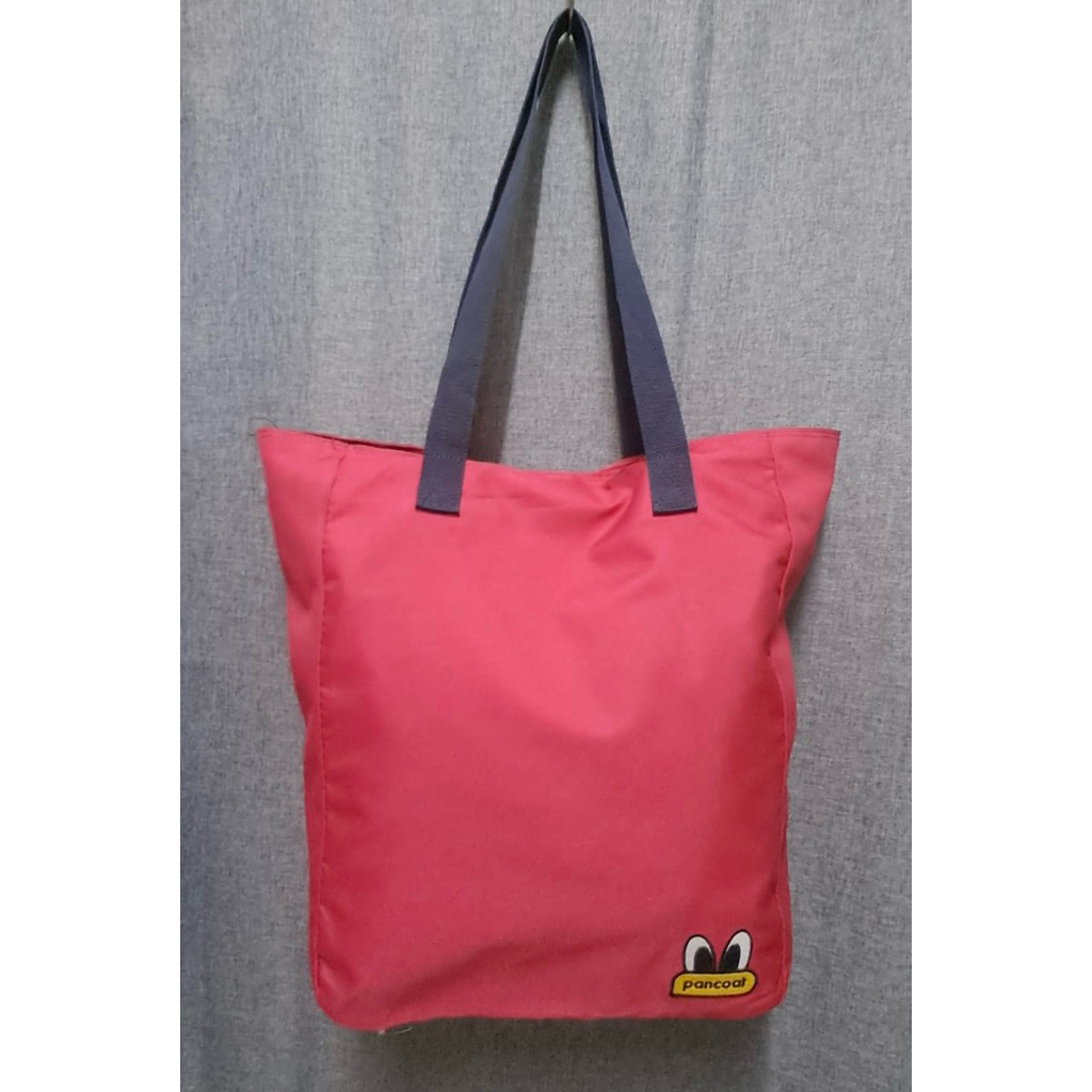 Shoulderbag/tote merah nilon Pancoat