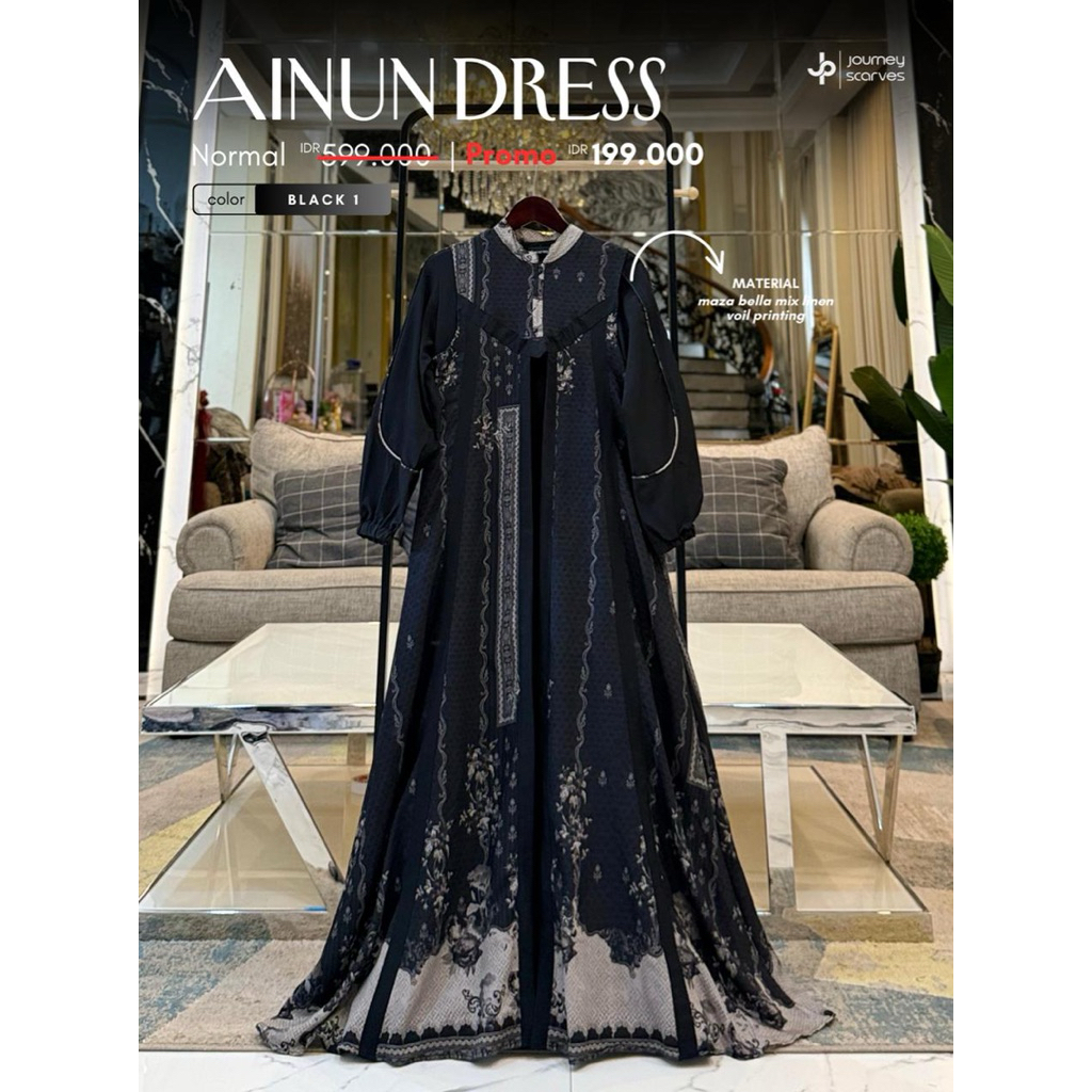 PROMO!! AINUN DRESS BY JOURNEY SCARVES GAMIS BRANDED