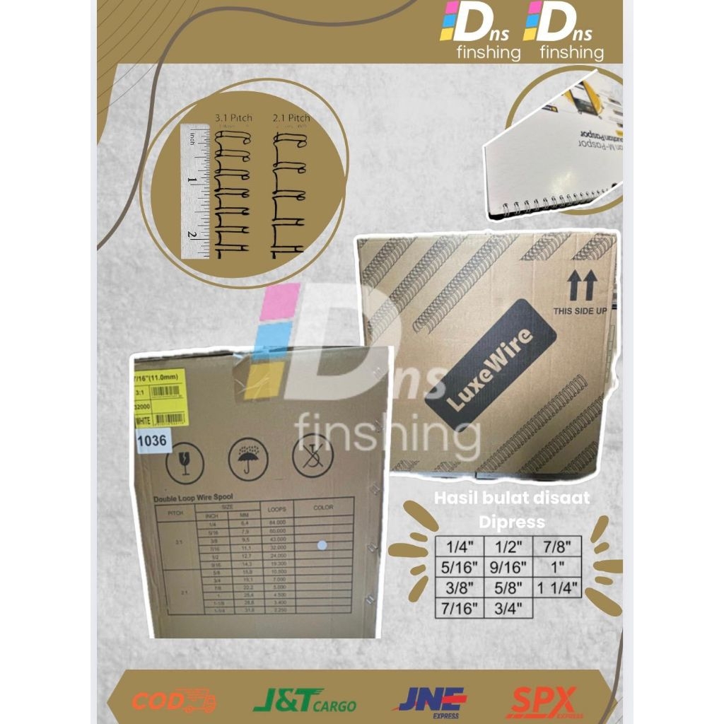 Kawat Roll Jilid Spiral no.14 Ukuran 7/8 spiral kawat roll murah By Dnsfinishingid