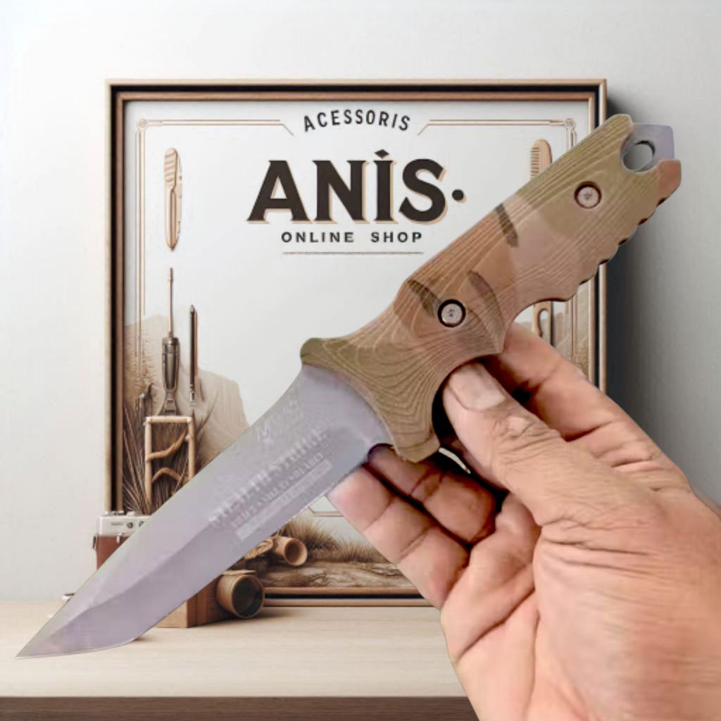 Pisau Taktikal MTECH Stealth Strike Titanium – Survival, Hiking, Outdoor + Sarung