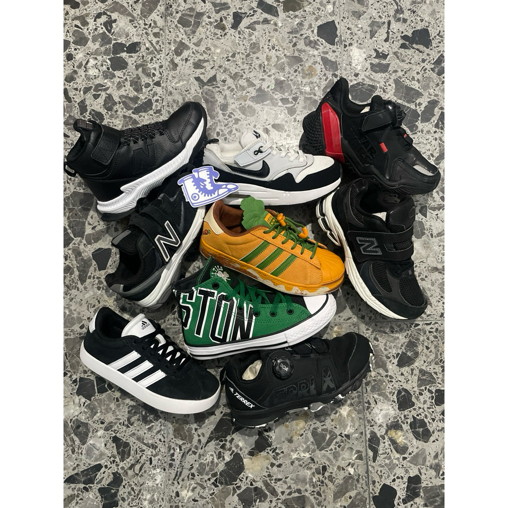 Sepatu insole 19 20 21cm sekolah lari basket futsal badminton anak kids preloved second original