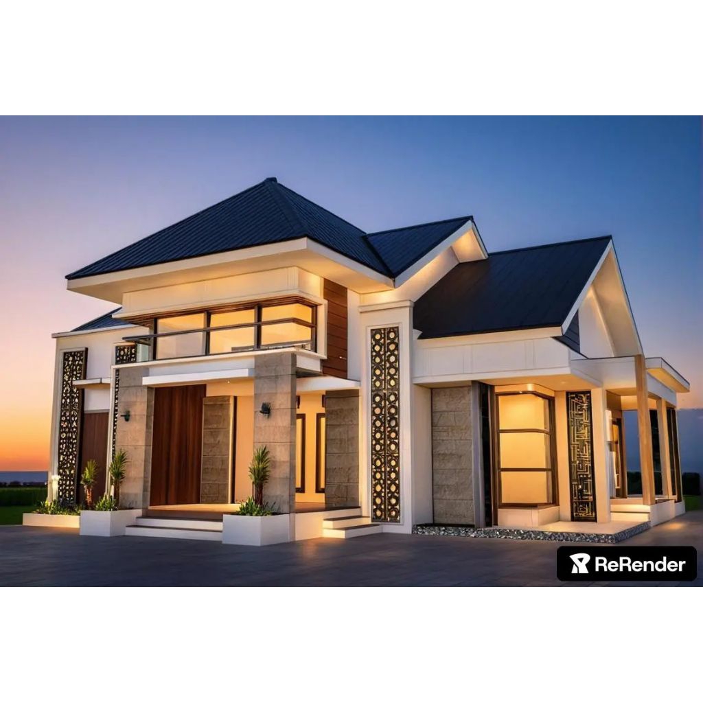 jasa desain rumah 3D tampak rumah+ vidio denah rumah
