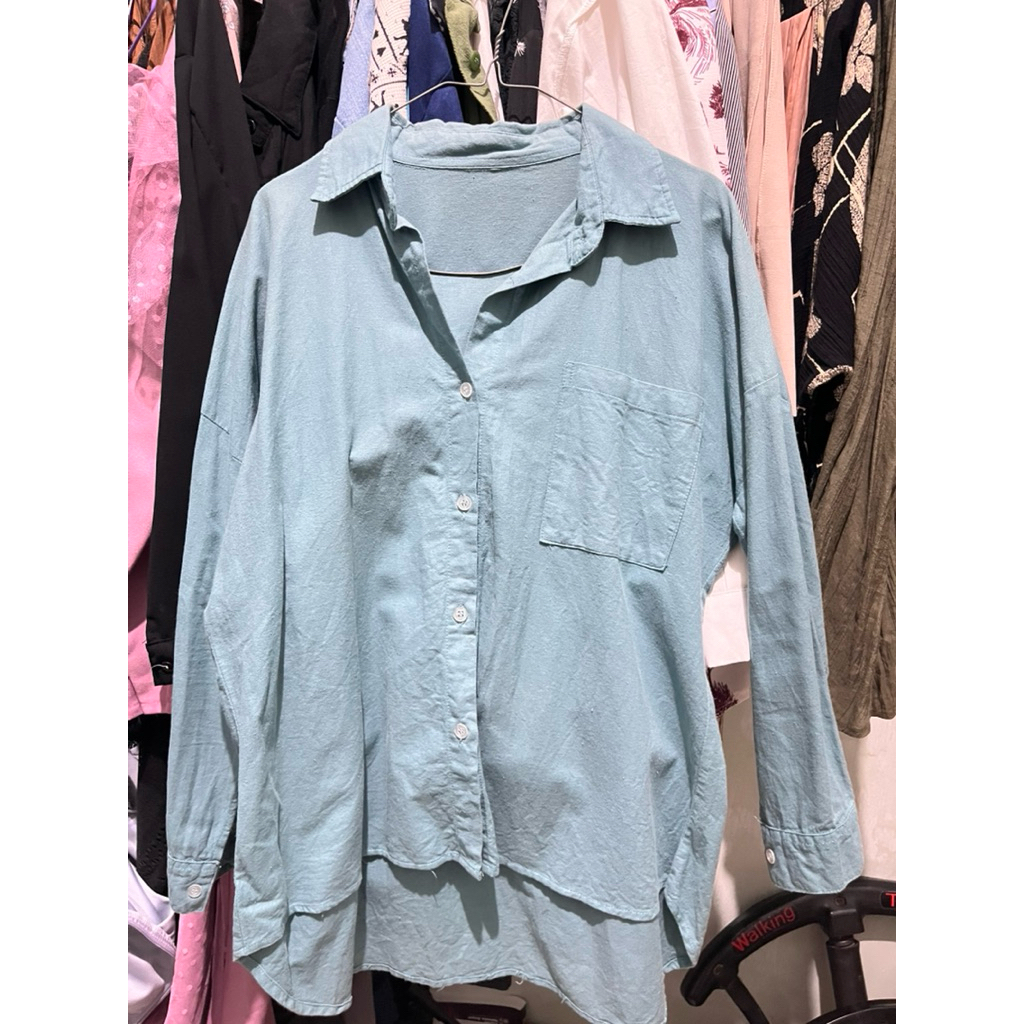 kemeja soft blue
