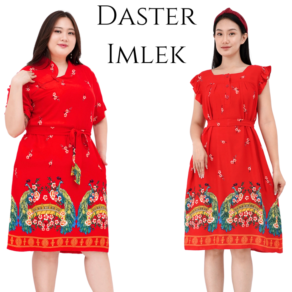 [ Daster Imlek ] LD110-130 Daster Imlek 2026 Motif Rayon Premium Standar Jumbo Bigsize