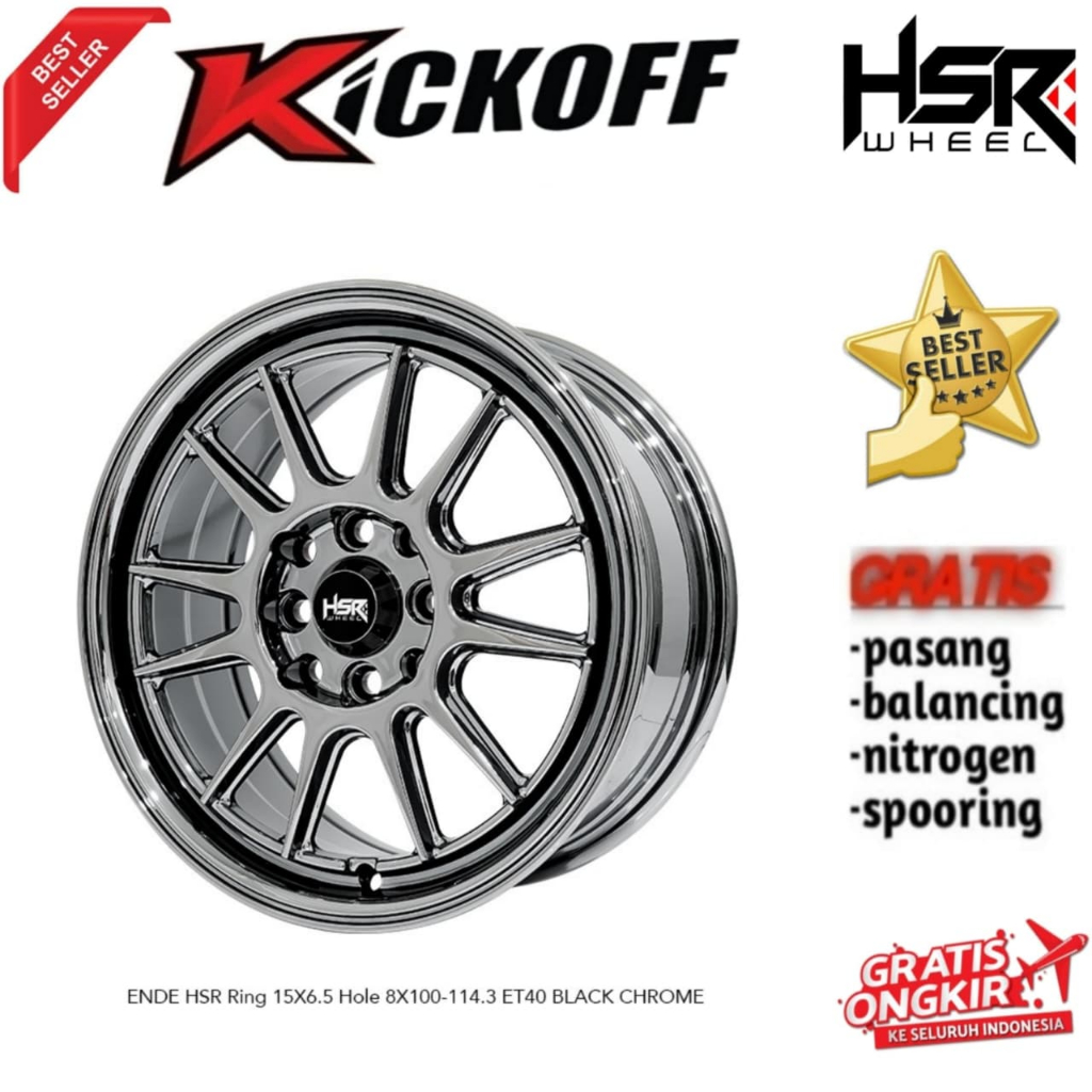 Velg chrom hsr velg racing r15 hsr ende velg mobil jazz brio sigra ayla calya dll