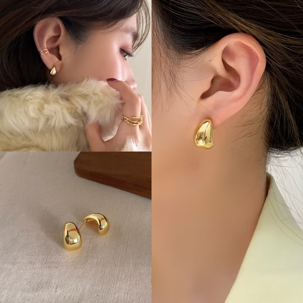 Anting Tusuk Tetes air - Anting Botte_9a - Anting Tusuk Gold Plated 925 - Anting Gold