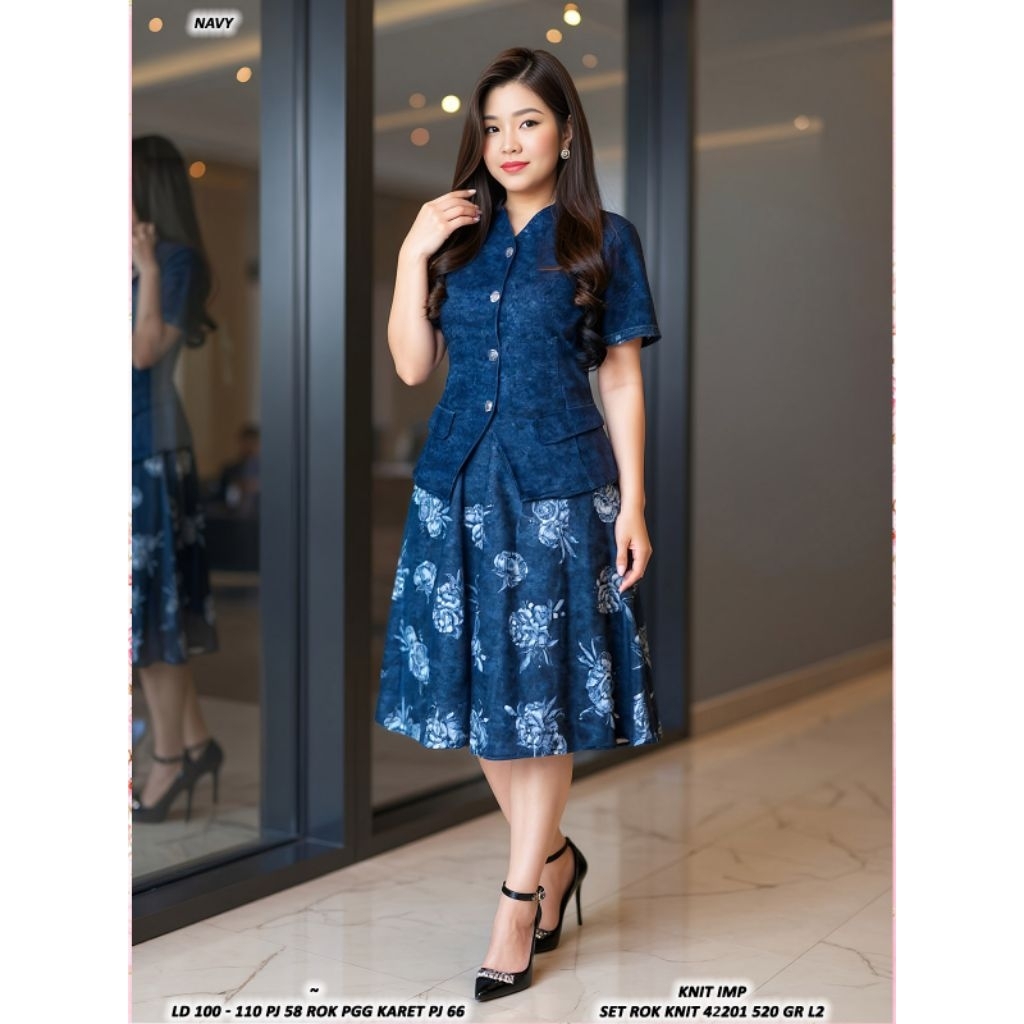 STELAN WANITA SET ROK KNIT BANGKOK 42201