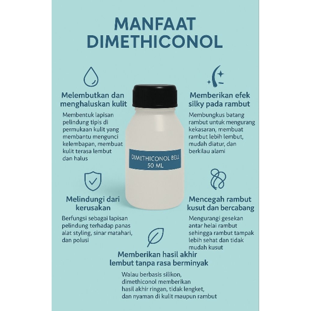 Dimethiconol 50 ml– Silikon Emollient untuk Kulit & Rambut Lebih Halus, Lembut & Terlindungi