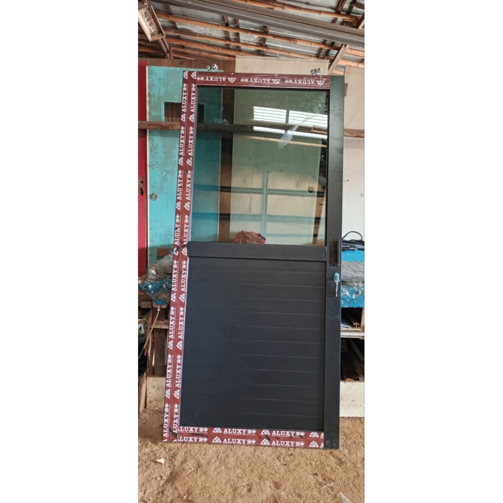 pintu aluminium geser ukuran 80x200