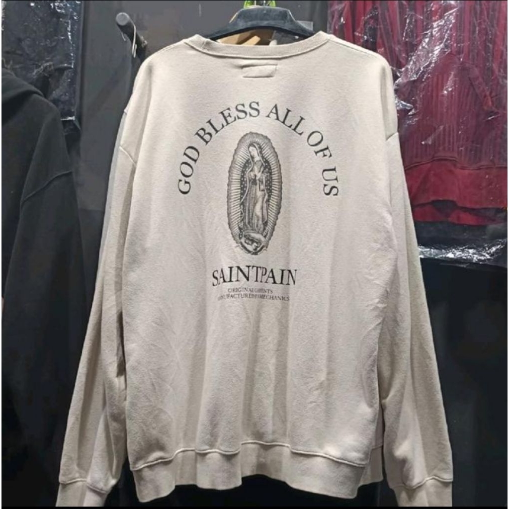 crewneck SAINTPAIN warna grey misty