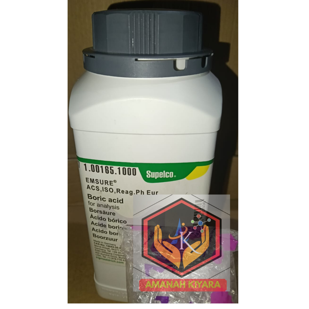 Boric Acid, Asam Borat for analysis, H3BO3 , Merck 1.00165.1000 ecer 1 gr