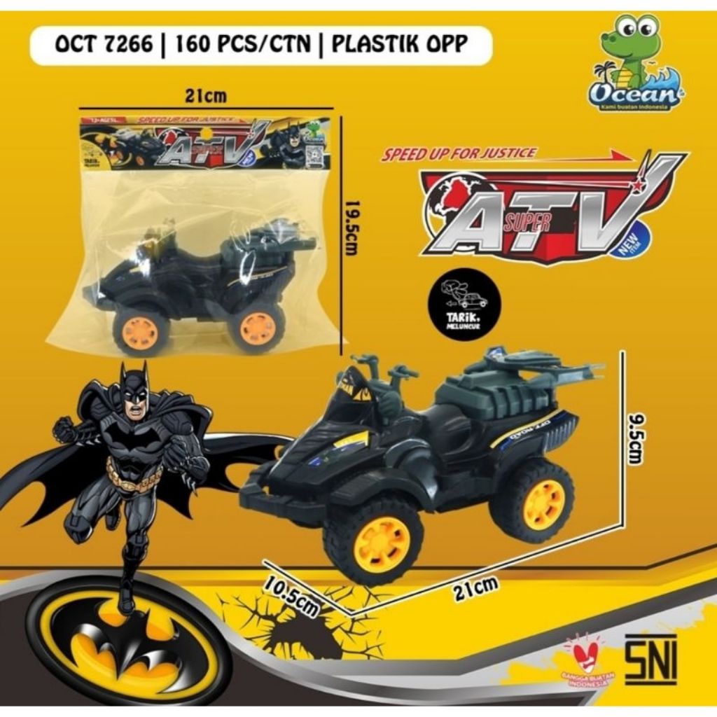 MAINAN ANAK MURAH ATV OCT7266 MAINAN MOBIL MOBILAN MOTOR RODA 4 MOTIF BATMAN