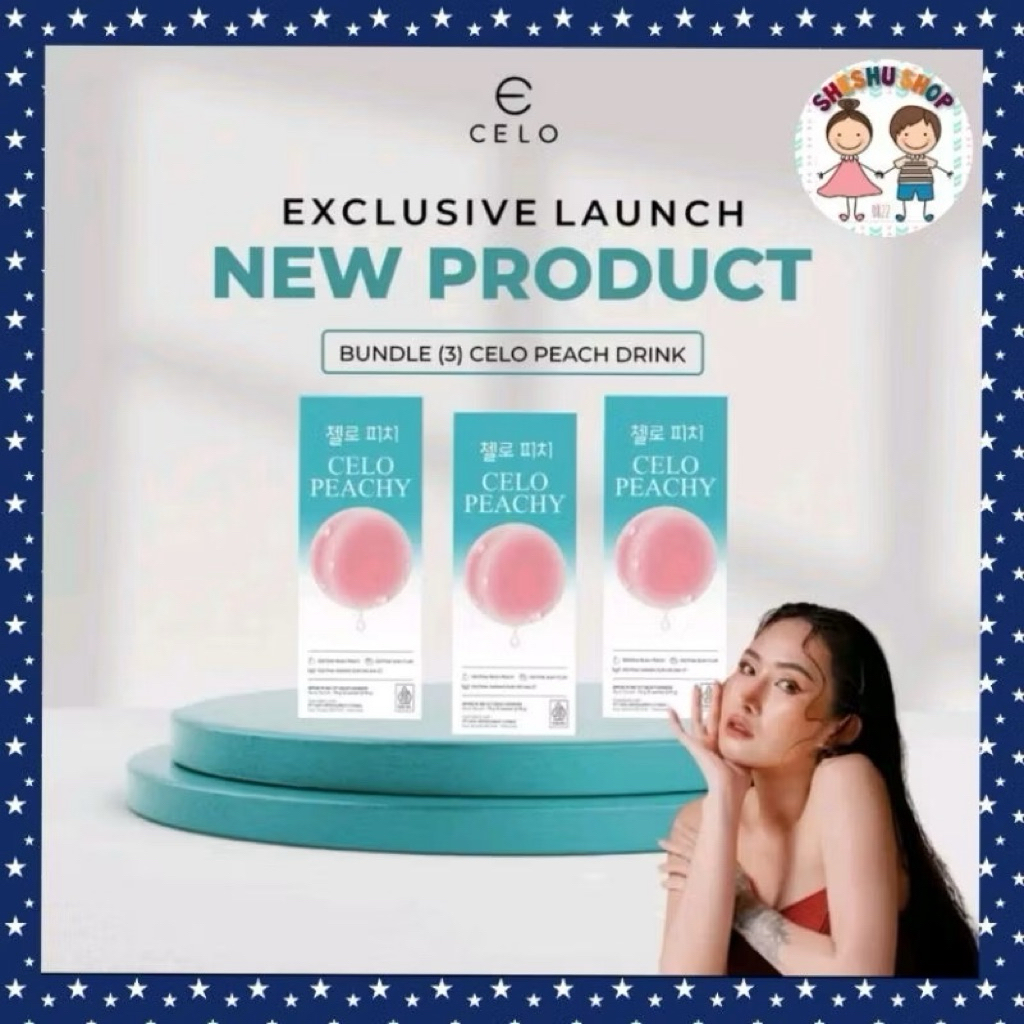 Ready Stock Bundle 3 Box Celo Peachy Collagen Drink Minuman Kolagen Sugarfree rasa Peach Celo.Beaute
