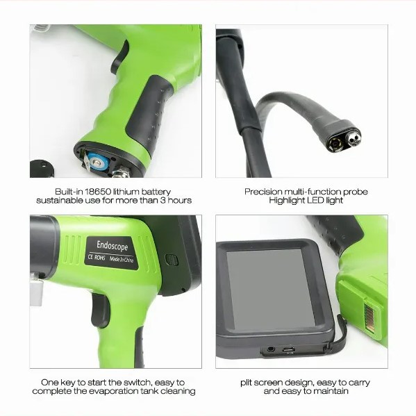 ENDOSCOPE ALAT CUCI ENDOSKOP CLEANING MACHINE EVAPORATOR TANPA BONGKAR DENGAN KAMERA INSPECTION AC M