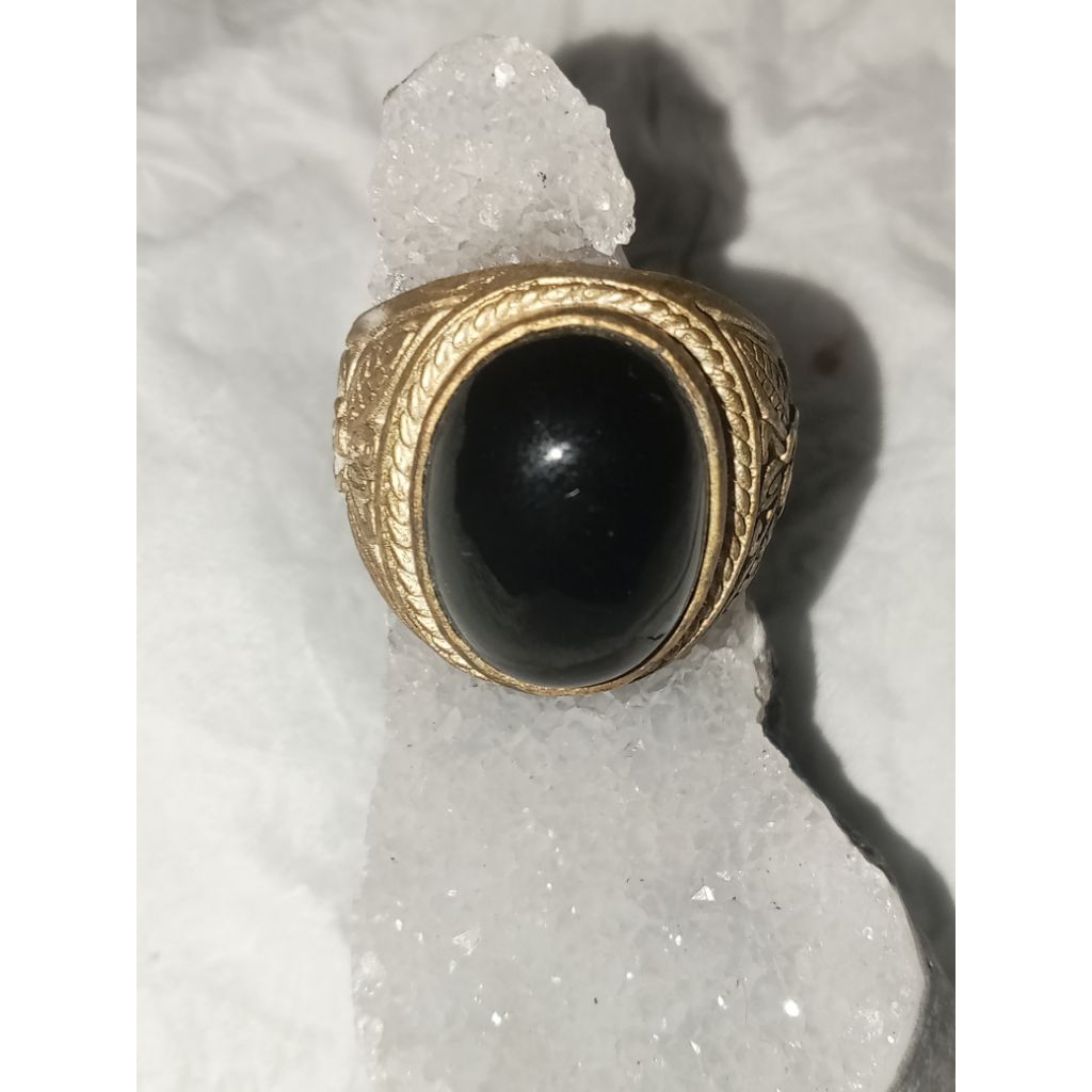 Natural kecubung wulung ring kuning sari langka