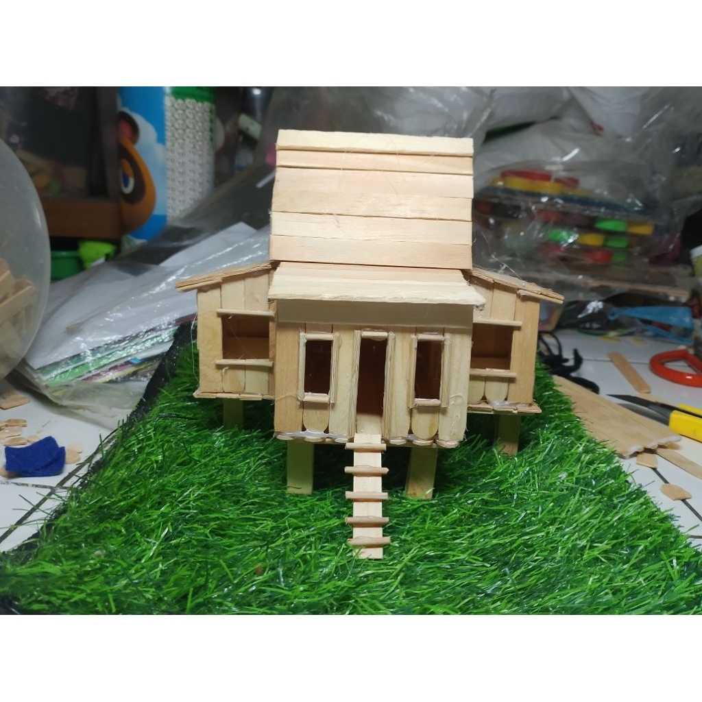 ready cod miniatur rumah adat banjar ekonomis