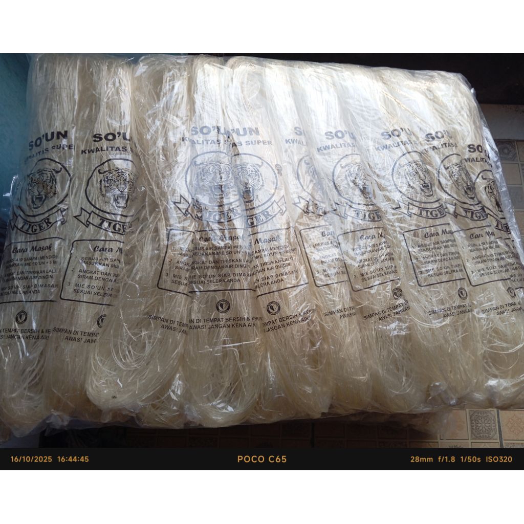 MIE SOUN ASLI KLATEN WARNA PUTIH PATI AREN COCOK UNTUK SOTO BAKSO OSENG OSENG ECER SATUAN