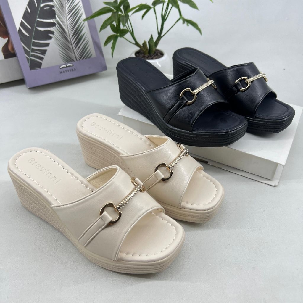 sepatu wanita model sandal wedges 6.5cm (1318-19)
