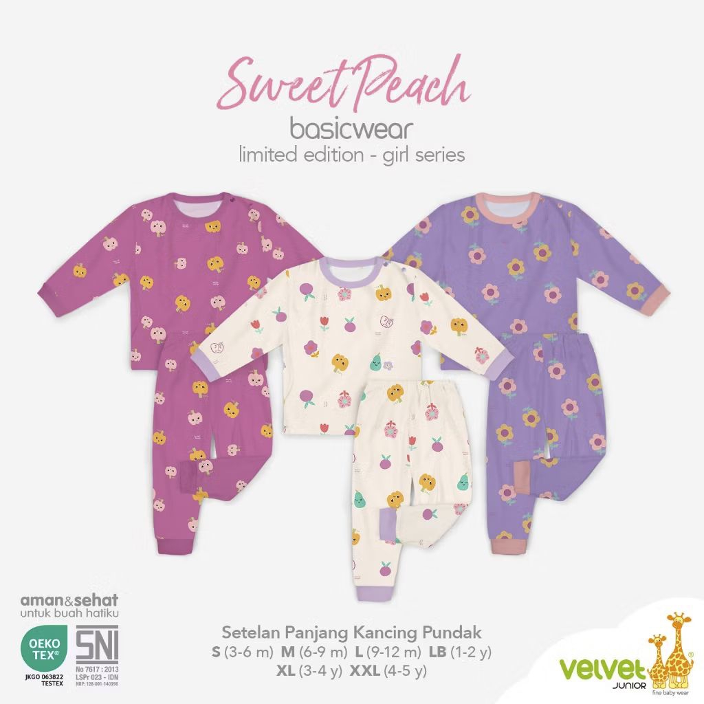 (VELVET JUNIOR) PIYAMA DREAMWEAR - PIYAMA BIG SIZE 2-10TAHUN
