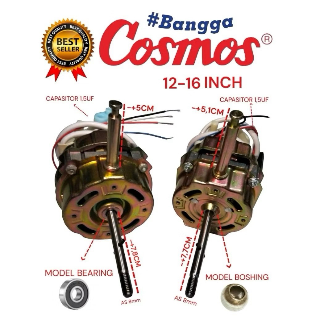 Dinamo Kipas Angin Cosmos 16 inch