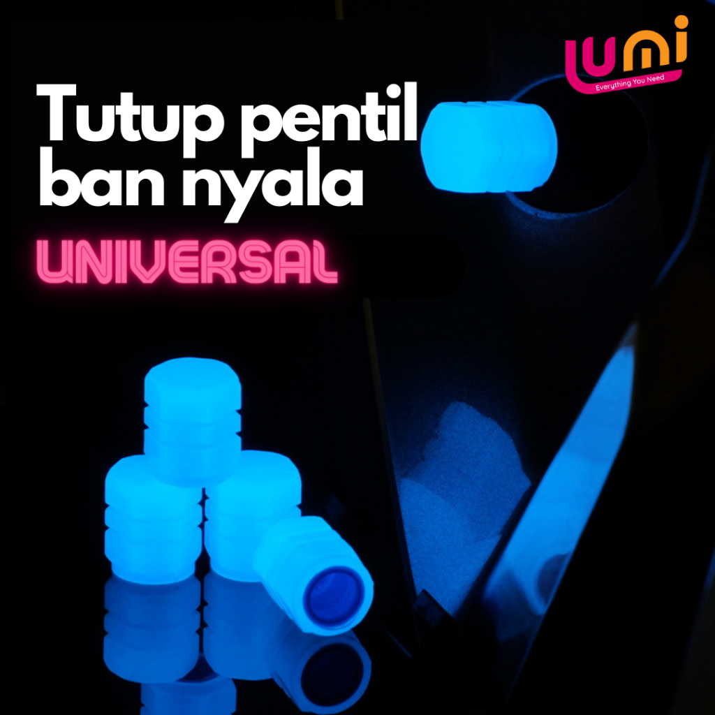 Tutup Pentil Ban Mobil Motor Sepeda Glow In – Aksesoris Keren Menyala Saat Gelap