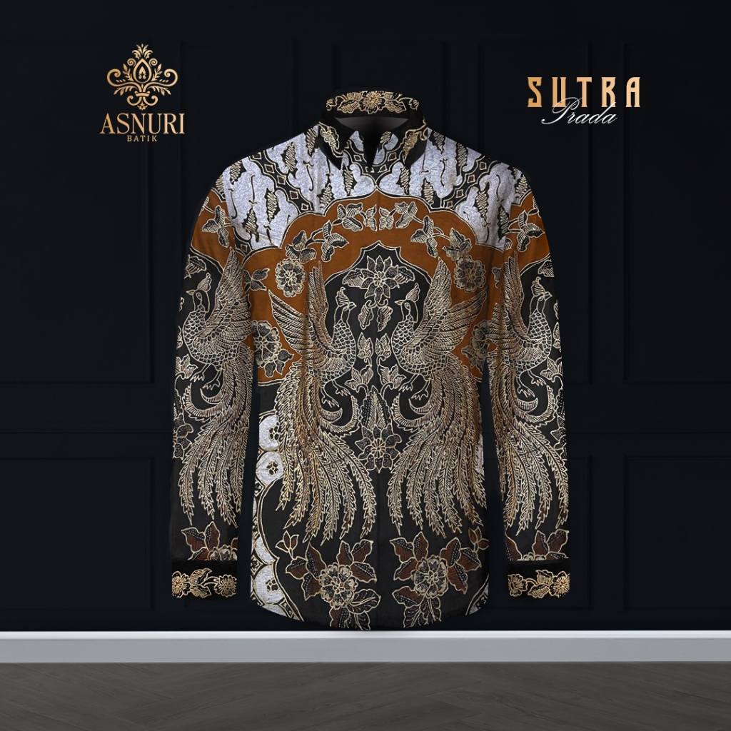 KAIN BATIK TULIS SUTRA ATBM PRADA TINTA EMAS EXCLUSIVE POLA KEMEJA PRIA - SP91