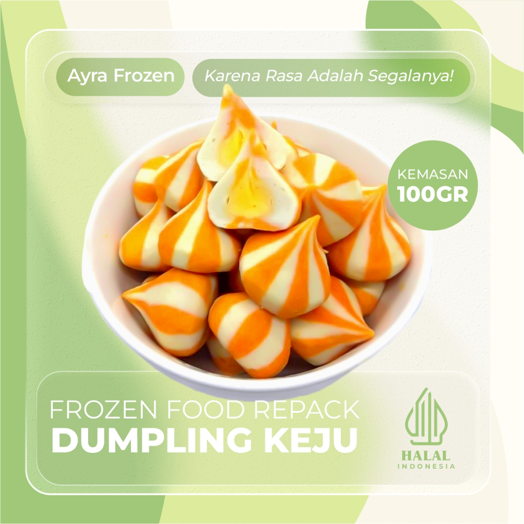 [INSTAN SURABAYA] Dumpling Keju 100Gr Isian Seblak / Sukiyaki Steamboat - Dumpling Ikan isian Keju