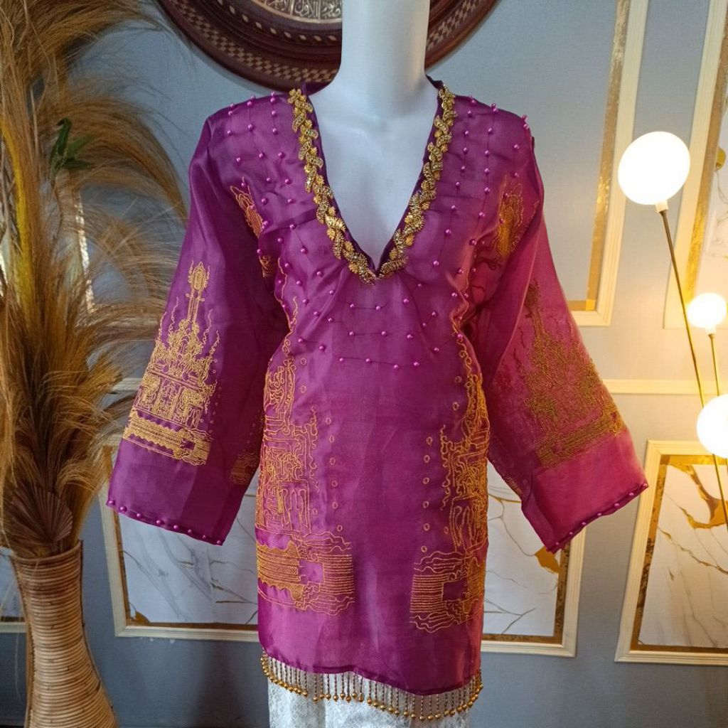 Baju Bodo Bordir Sultan/Baju Tokko/Baju Adat Bugis/Makassar/Baju Bodo Organza/Baju Bodo Modern/ Baju